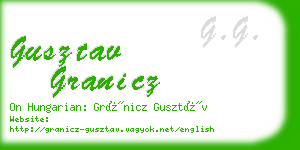 gusztav granicz business card